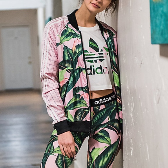 adidas Jackets & Blazers - [SOLD] Adidas Pink and Green Track Jacket